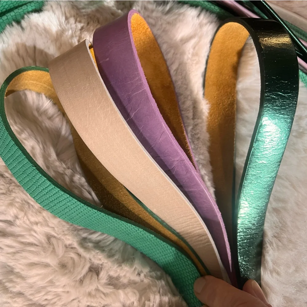 NWT $69–79 ADA Skinny Wrap Belts | Argentine Leather | Choose Color